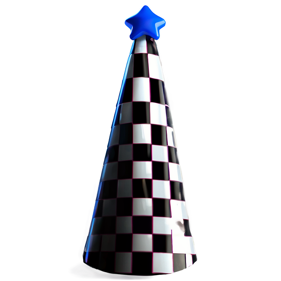 Checkerboard Party Hat Png Yaq PNG Image