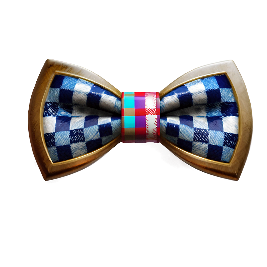 Checkered Bow Tie Fashion Png Ucy PNG Image