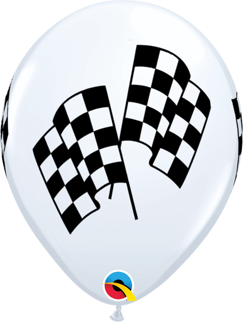 Checkered Flag Balloon Design PNG Image