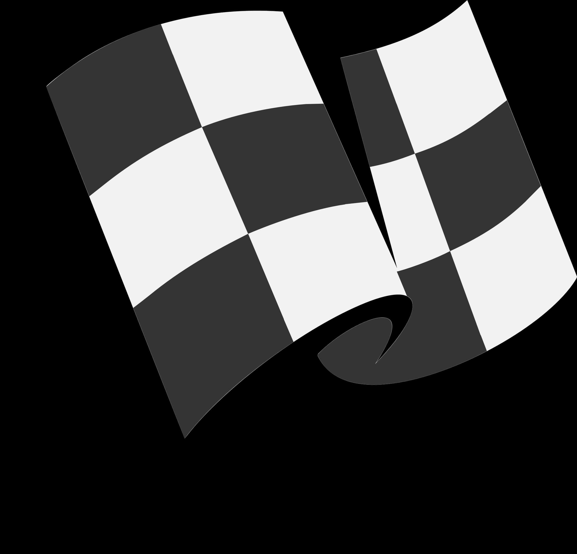 Checkered Flag Graphic PNG Image