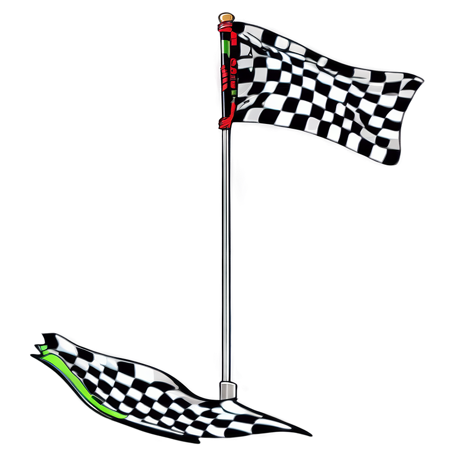 Checkered Flag Kart Racing Png Nlv1 PNG Image