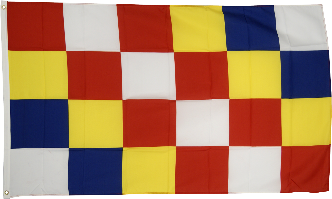 Checkered Flag Red Yellow Blue PNG Image