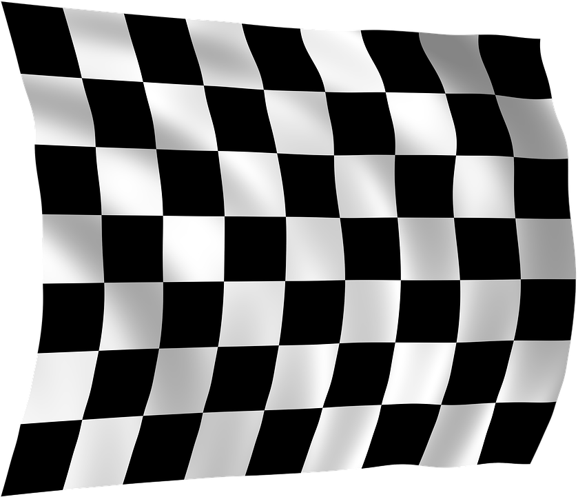 Checkered Flag Waving PNG Image