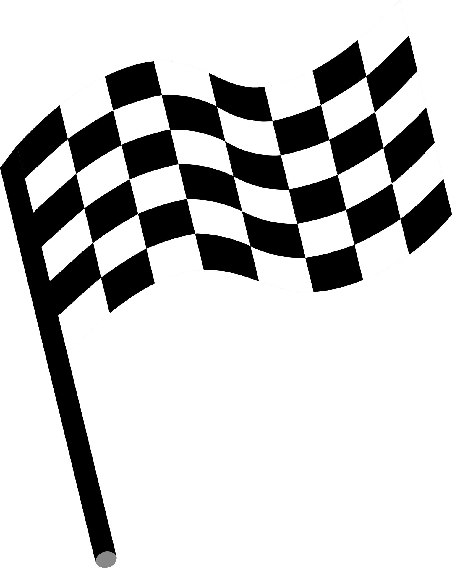 Checkered Racing Flag Graphic PNG Image