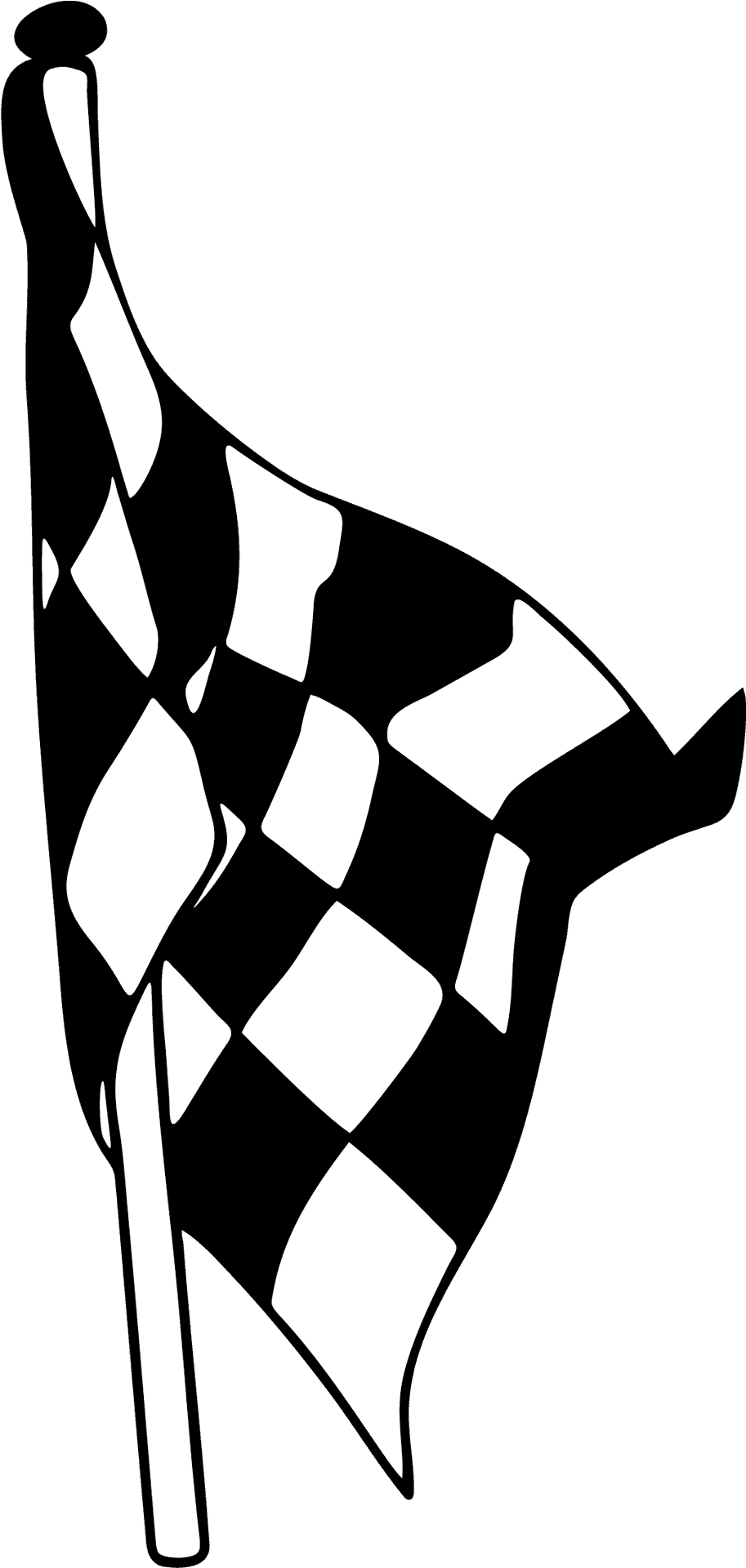 Checkered Racing Flag Graphic PNG Image