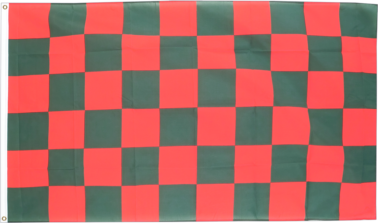 Checkered Red Green Flag PNG Image