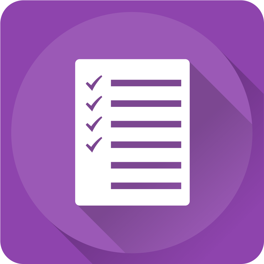 Checklist Icon Purple Background PNG Image