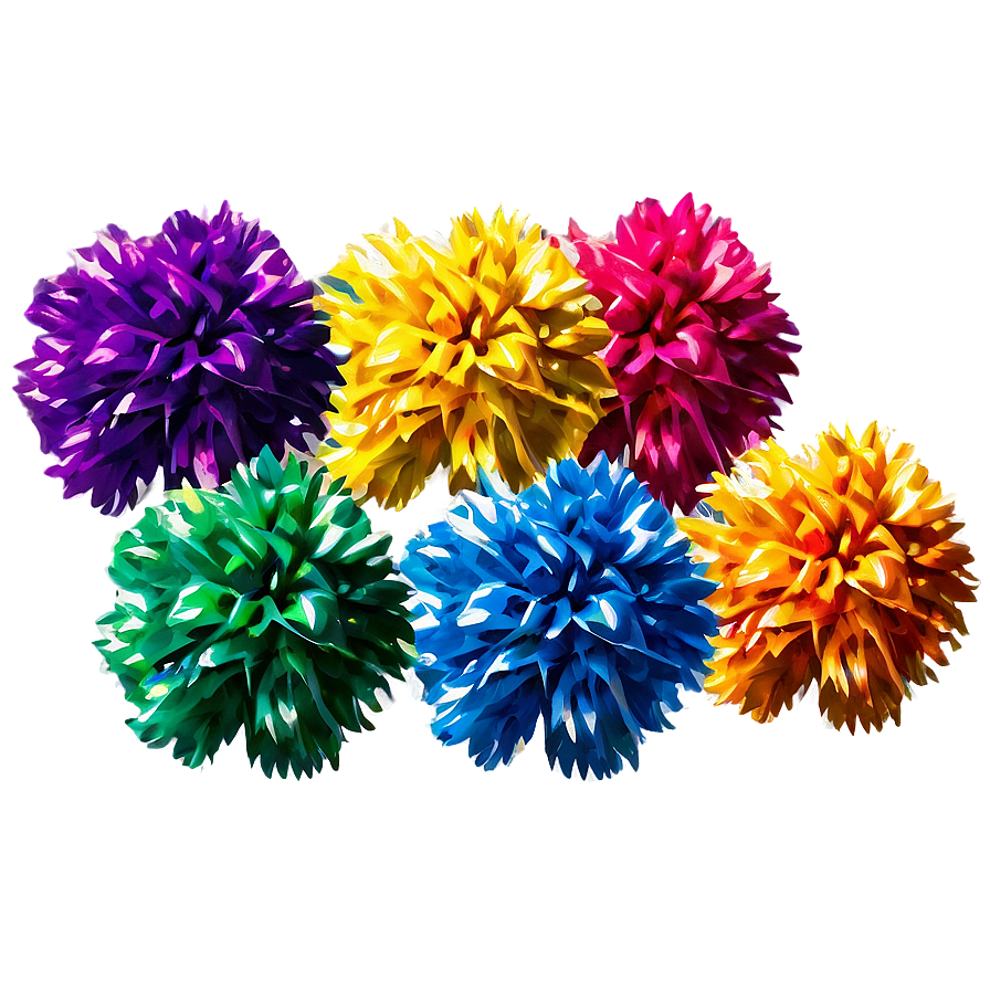 Cheer Pom Poms C PNG Image