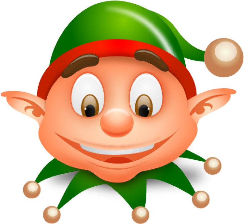 Cheerful Cartoon Elf PNG Image