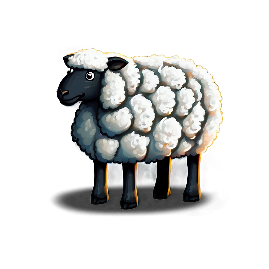 Cheerful Cartoon Sheep Png Ahw17 PNG Image