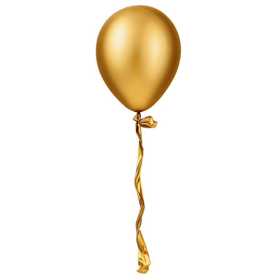 Cheerful Gold Balloon Png 06212024 PNG Image