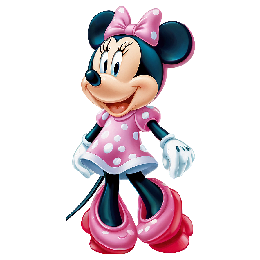 Cheerful Minnie Mouse Wave Png 90 PNG Image