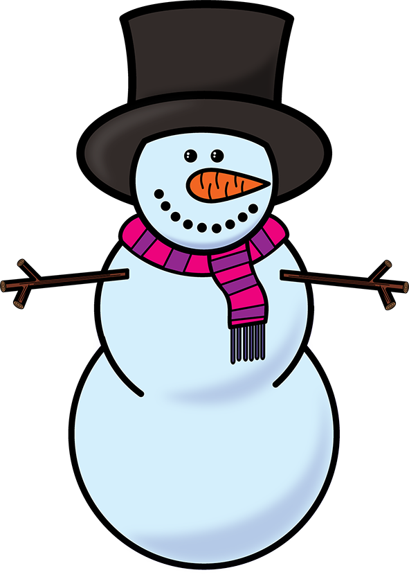 Cheerful Snowman Clipart.png PNG Image