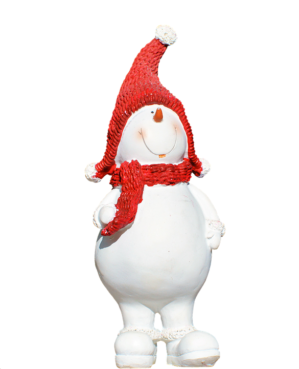 Cheerful Snowman Red Winter Accessories PNG Image