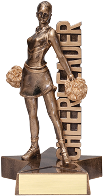 Cheerleader Trophy Statue PNG Image