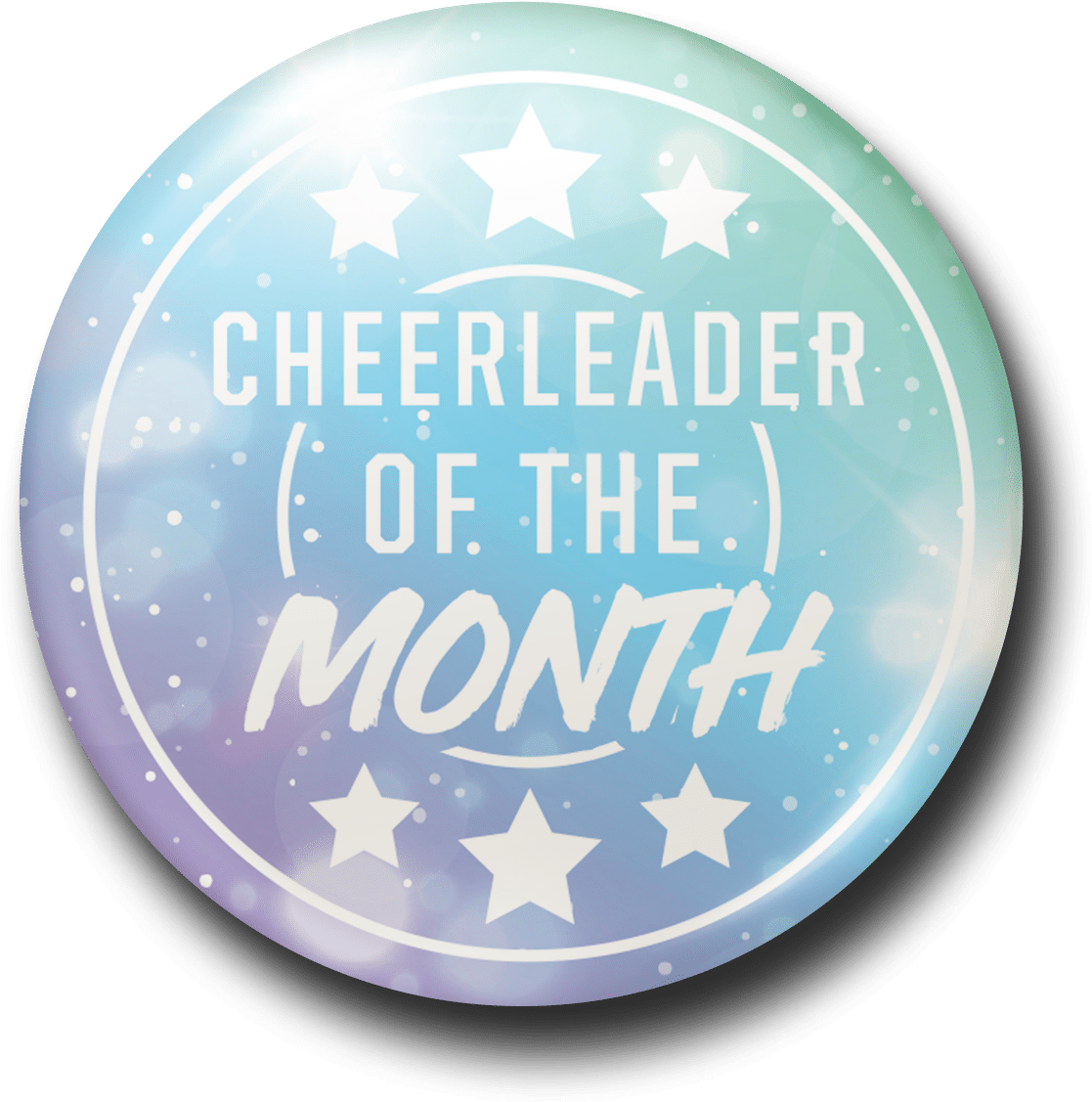 Cheerleaderofthe Month Award Badge PNG Image