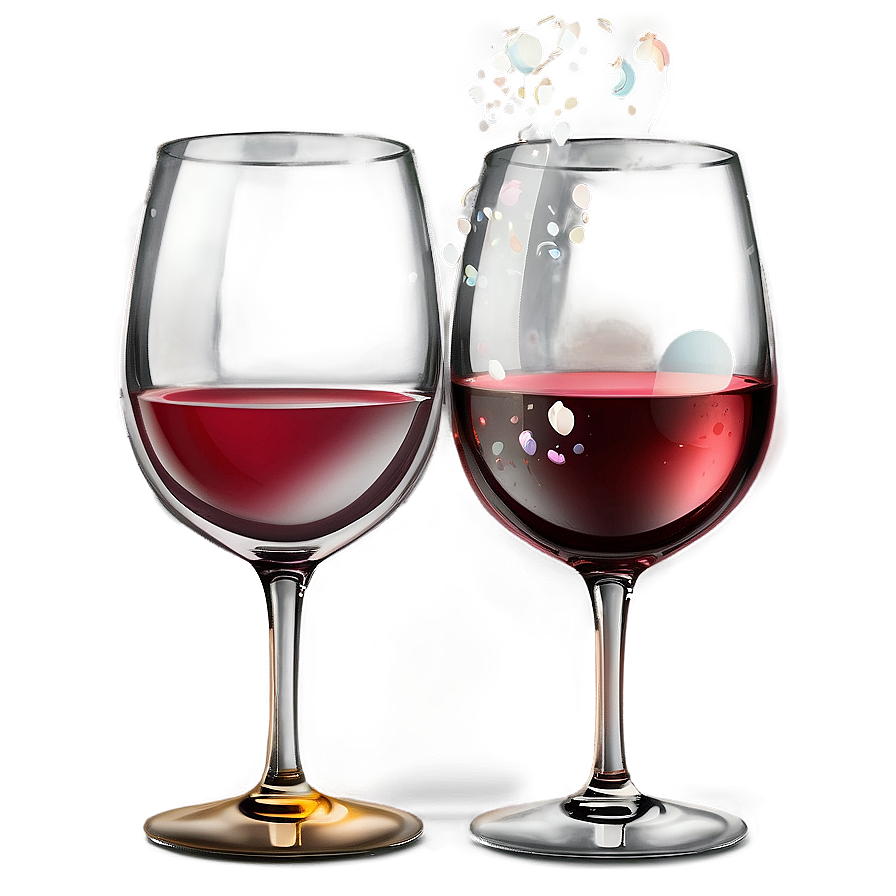 Cheers To New Year Wine Glasses Png 05212024 PNG Image