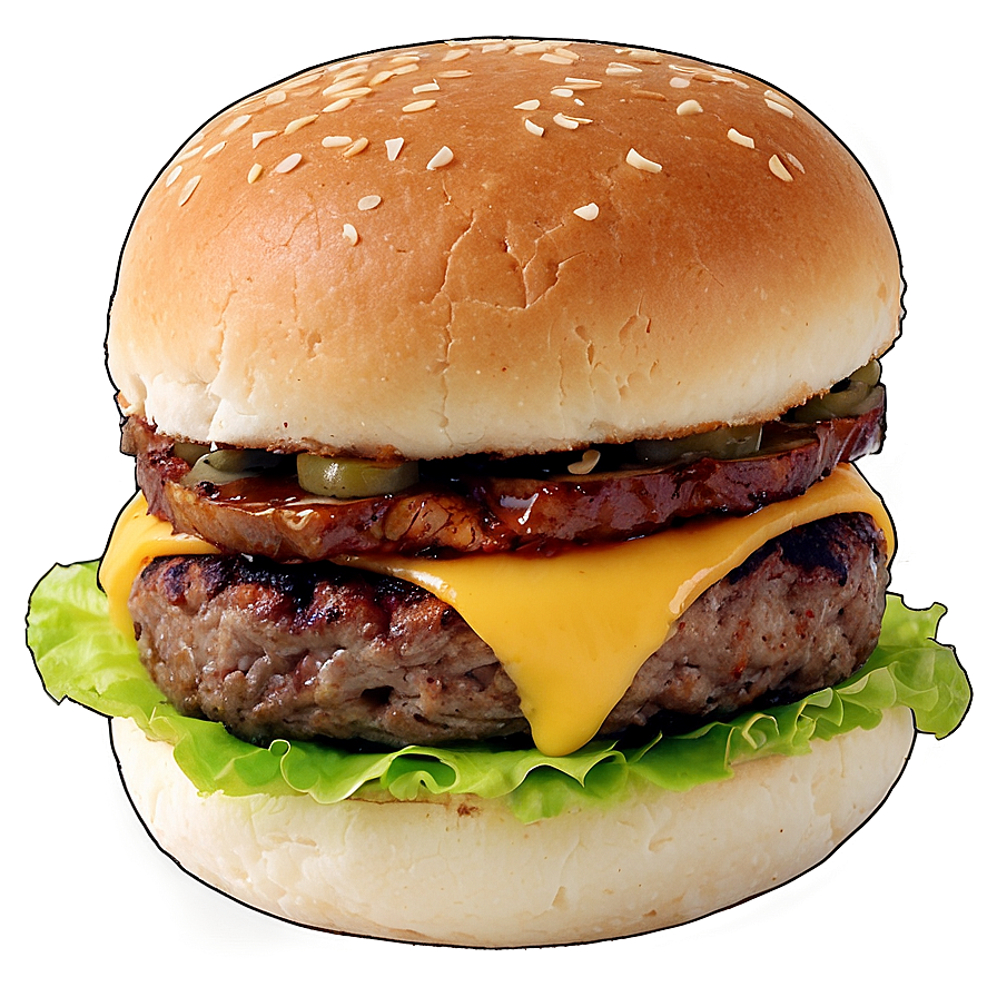 Cheese Stuffed Burger Png 05242024 PNG Image