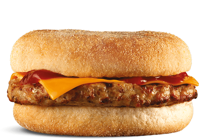 Cheeseburger Sandwichon White Background PNG Image