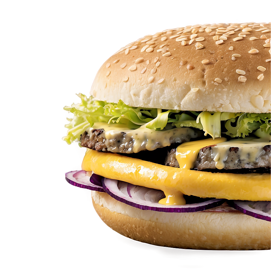 Cheeseburger With Coleslaw Png Gjm PNG Image