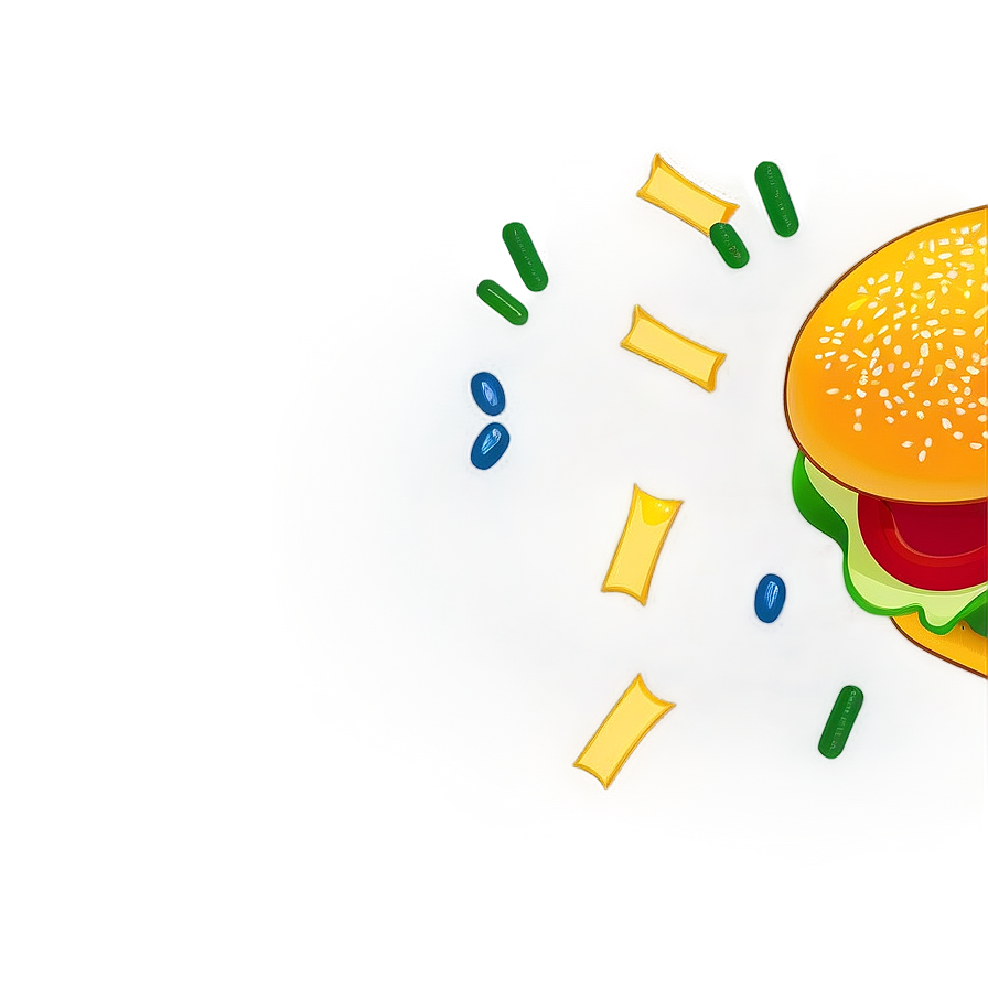 Cheeseburger With Fries Png Utt19 PNG Image