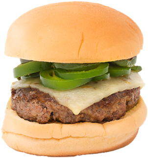 Cheeseburgerwith Green Peppers PNG Image