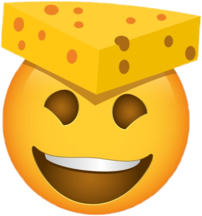 Cheesehead Laughing Emoji PNG Image