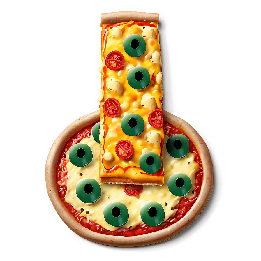 Cheesy Pizza Cartoon Graphic Png 06272024 PNG Image