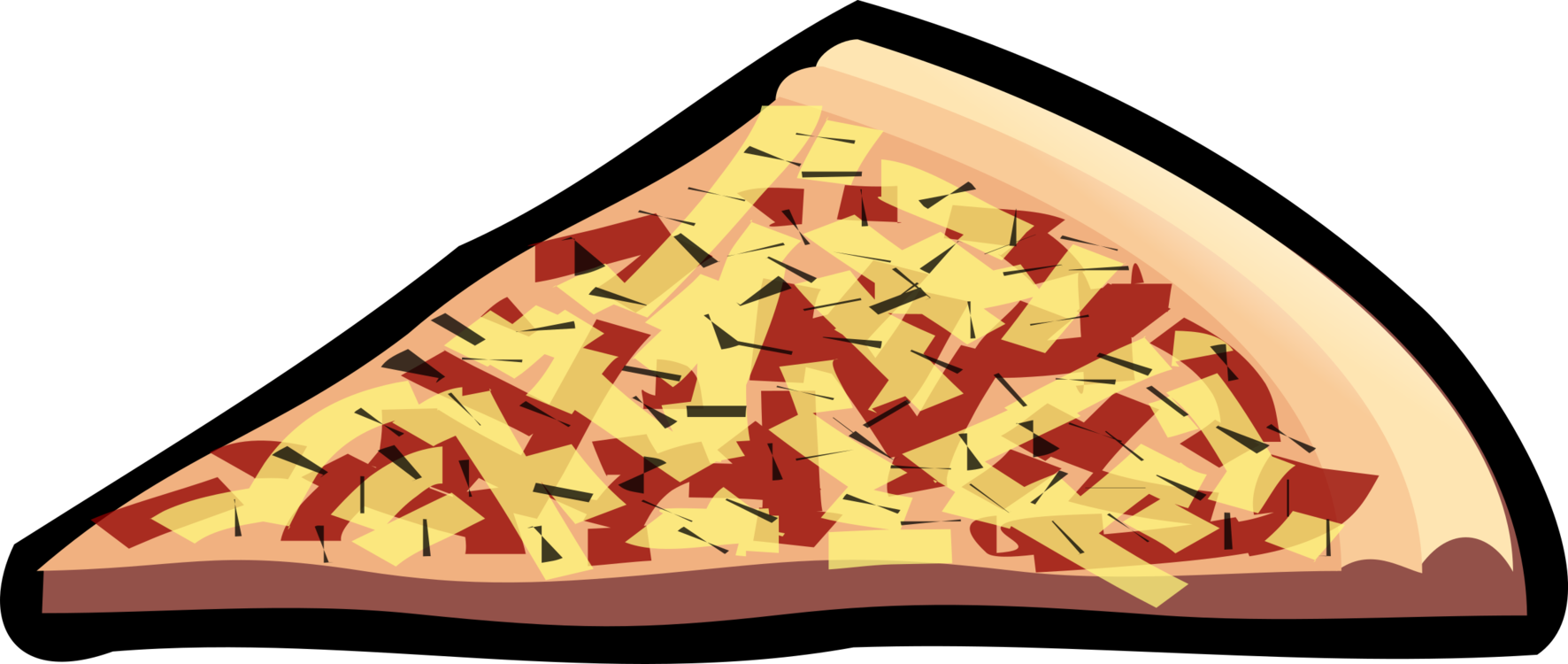 Cheesy Pizza Slice Clipart PNG Image