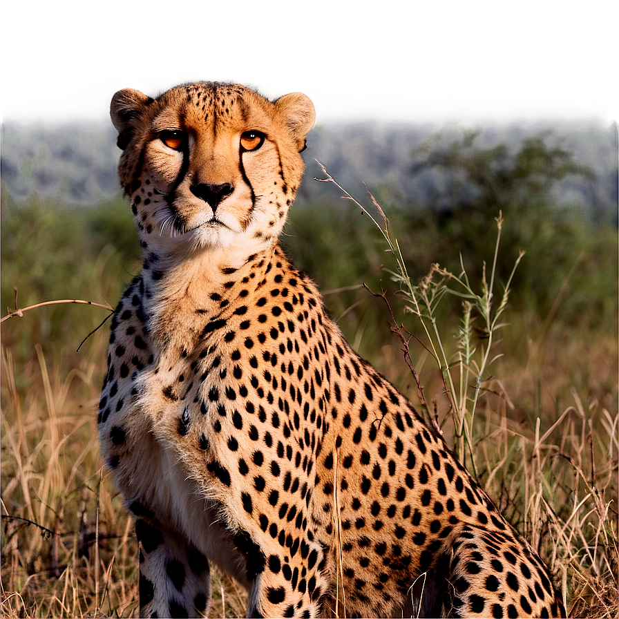 Cheetah In Savannah Png 06112024 PNG Image