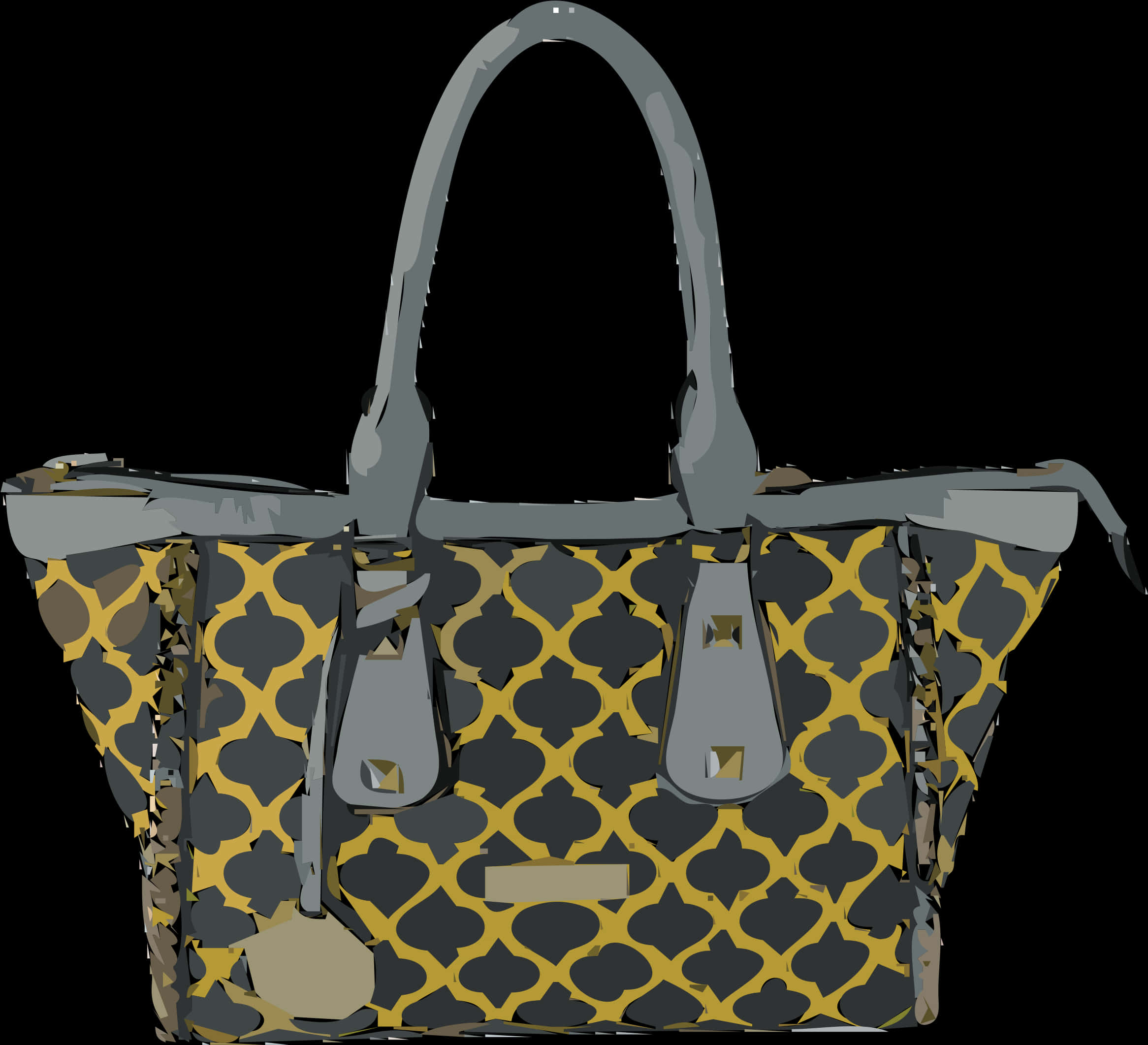 Cheetah Print Designer Tote Bag PNG Image