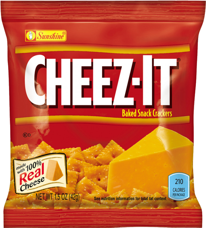 Cheez It Baked Snack Crackers Package PNG Image