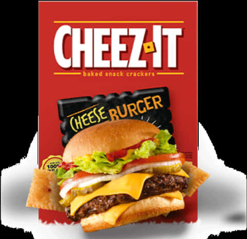 Cheez It Cheeseburger Flavor Promotion PNG Image