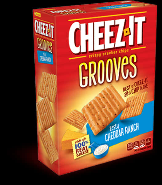 Cheez It Grooves Zesty Cheddar Ranch Box PNG Image