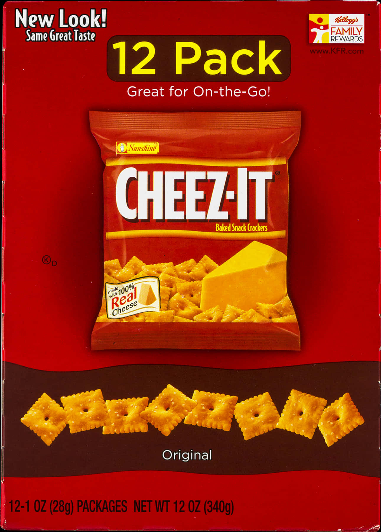 Cheez It12 Pack Original Snack Crackers PNG Image