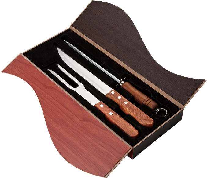 Chef Knife Setin Box PNG Image