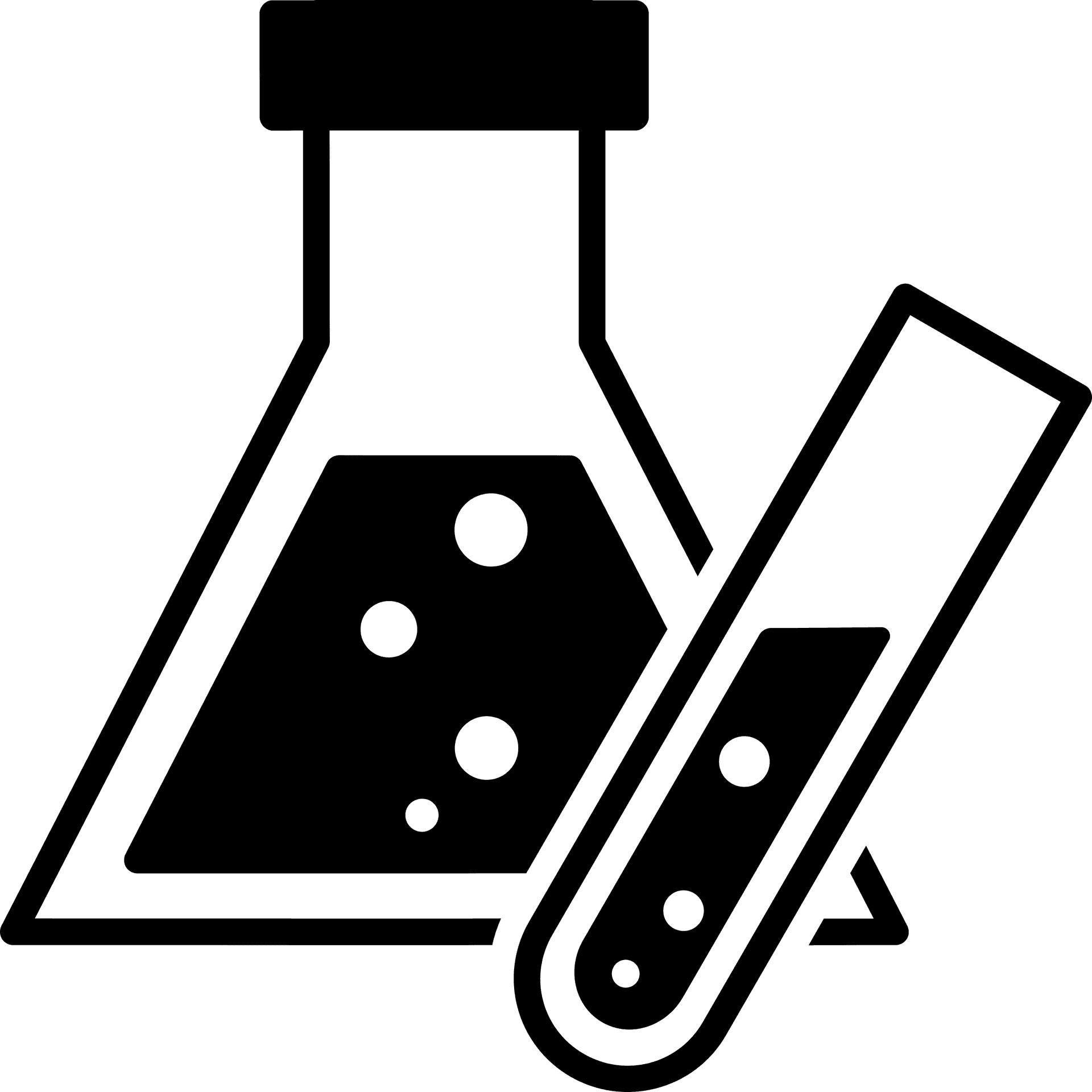 Chemistry Flaskand Test Tube Icon PNG Image