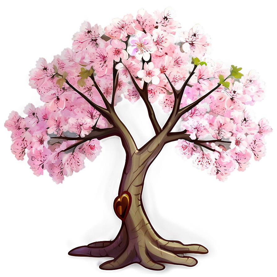 Cherry Blossom Anime Tree Png 05242024 PNG Image