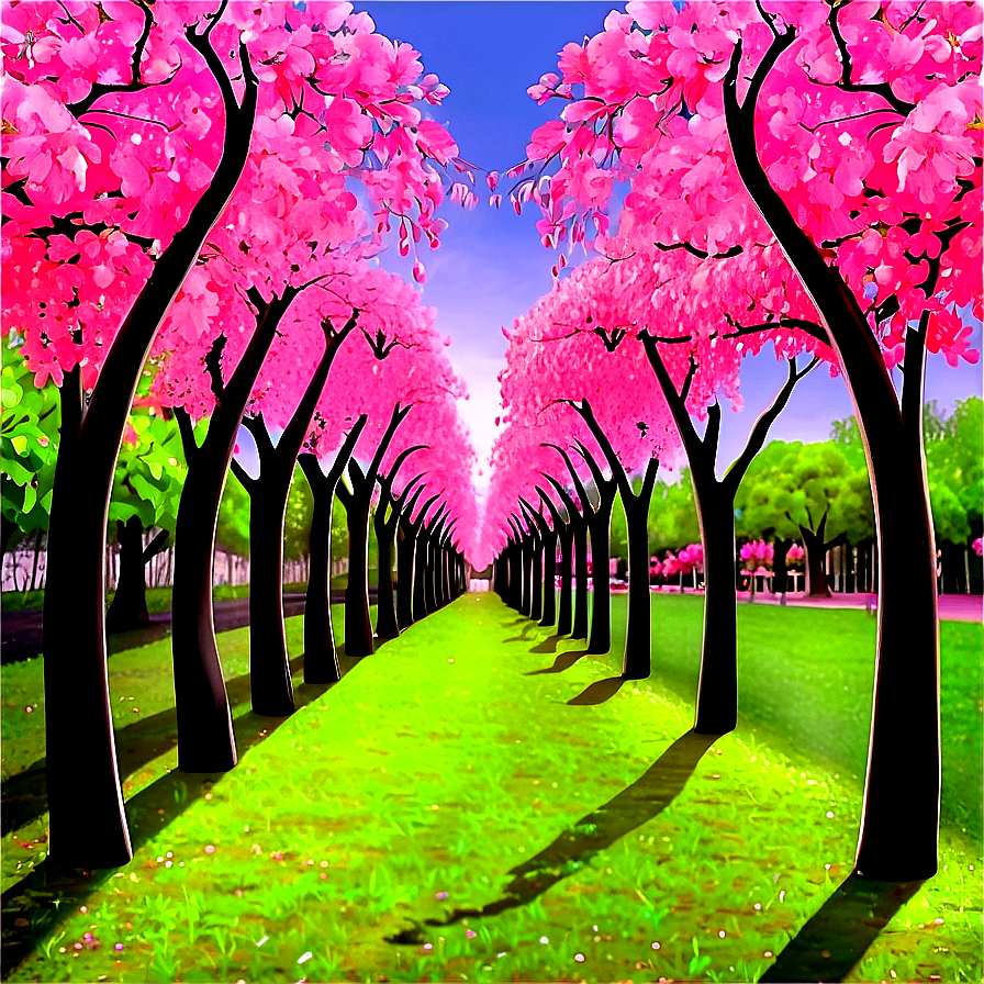 Cherry Blossom Avenue Png 45 PNG Image