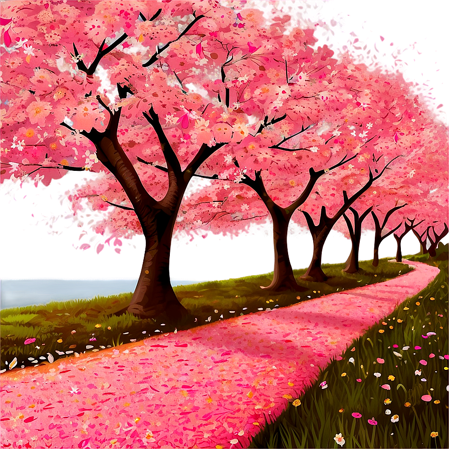 Cherry Blossom Avenue Png 88 PNG Image