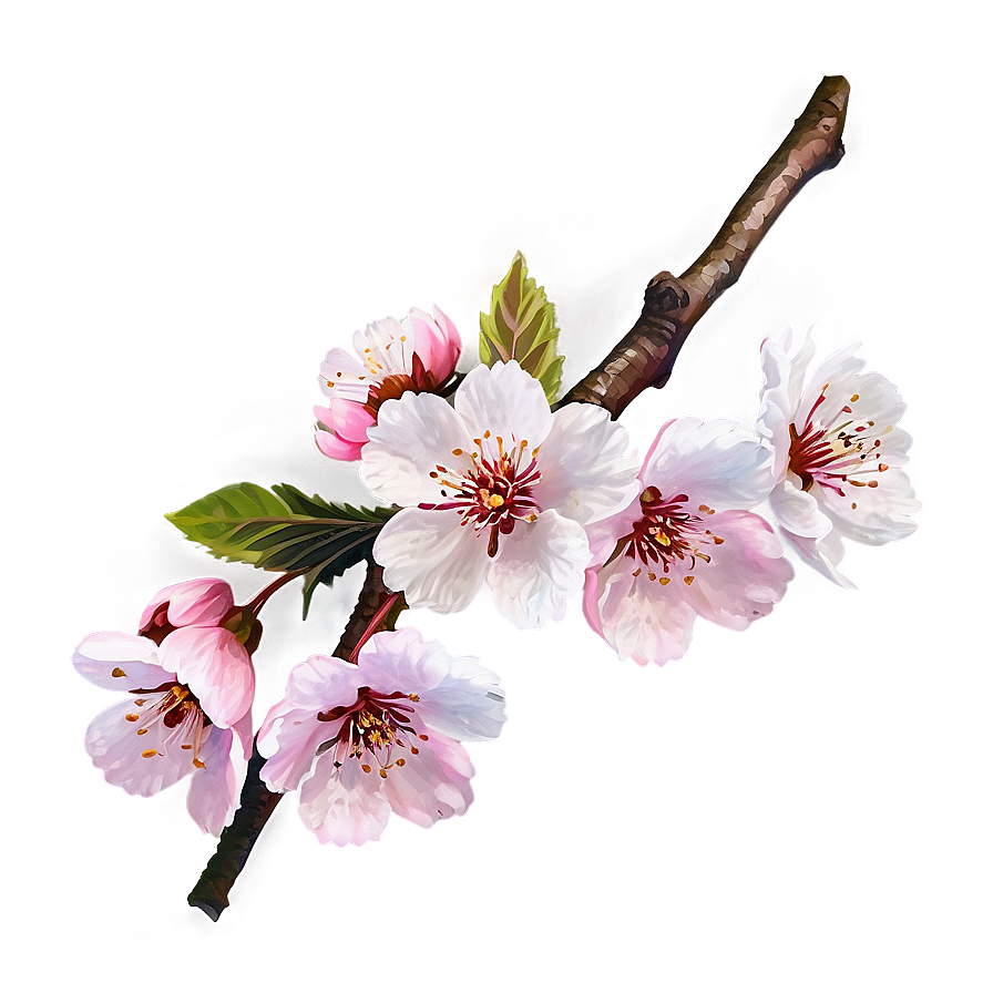 Cherry Blossom Flower C PNG Image