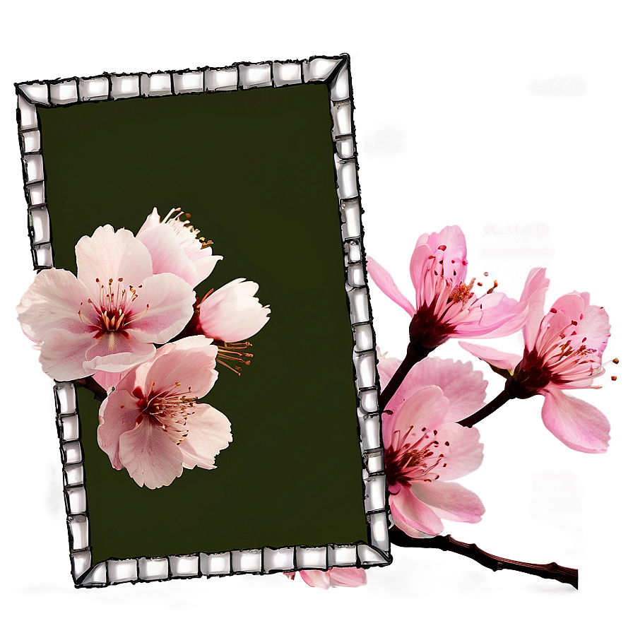 Cherry Blossom Frame Png Kgn29 PNG Image