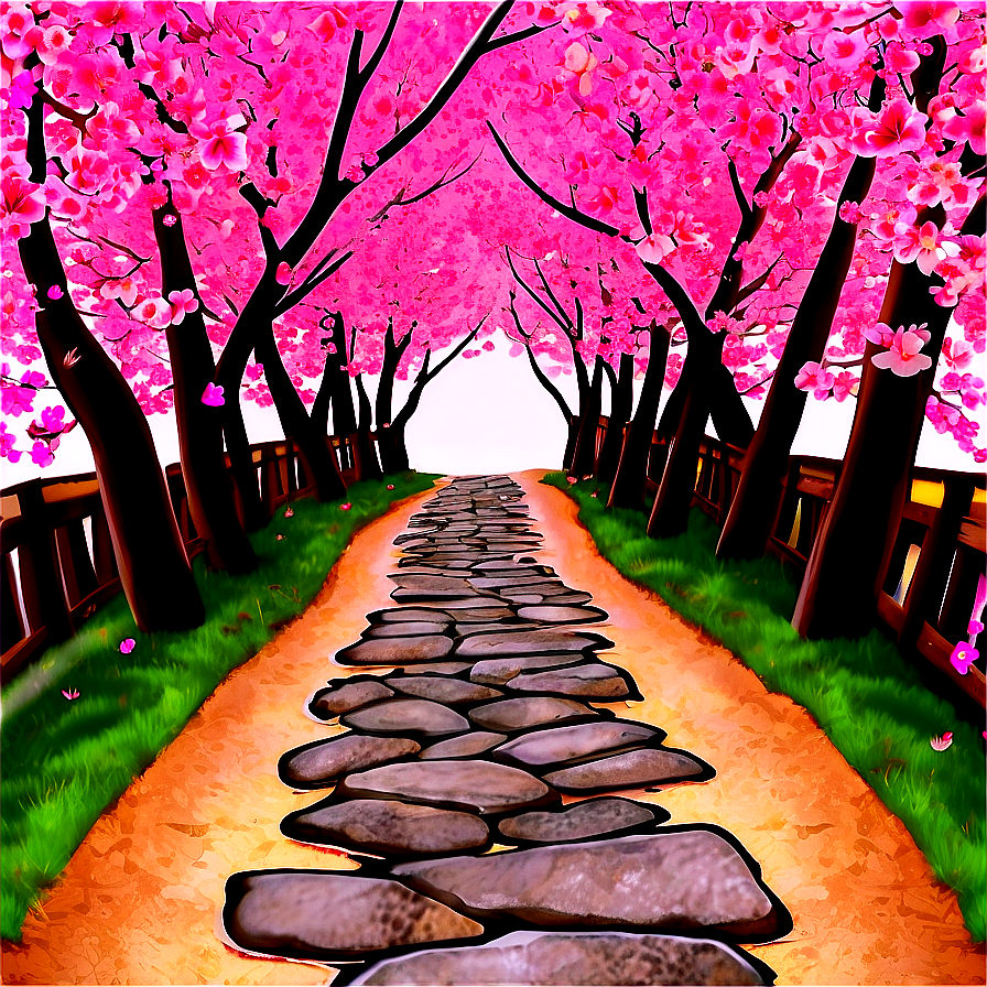 Cherry Blossom Path Png 05242024 PNG Image