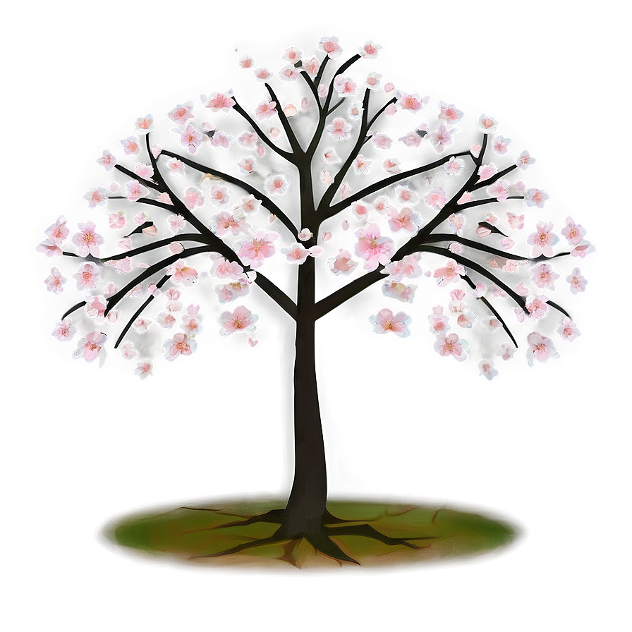 Cherry Blossom Tree Outline Png Mta PNG Image