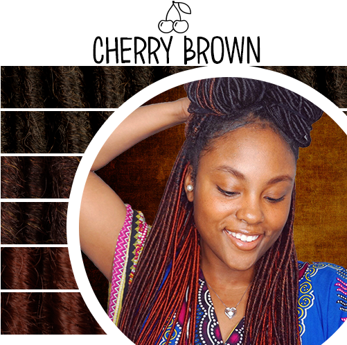 Cherry Brown Dreadlocks Style PNG Image