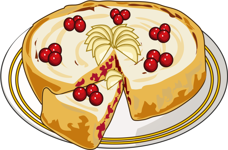 Cherry Cheesecake Cartoon Illustration PNG Image