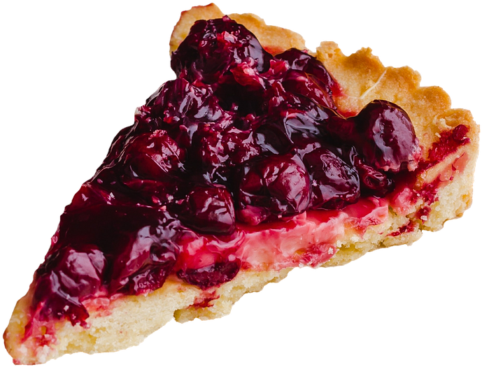 Cherry Pie Slice Transparent Background PNG Image