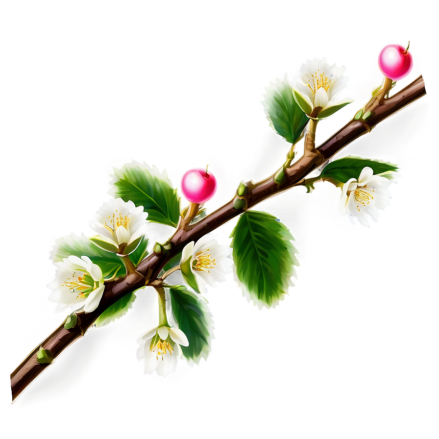 Cherry Tree Branch Png Iou PNG Image