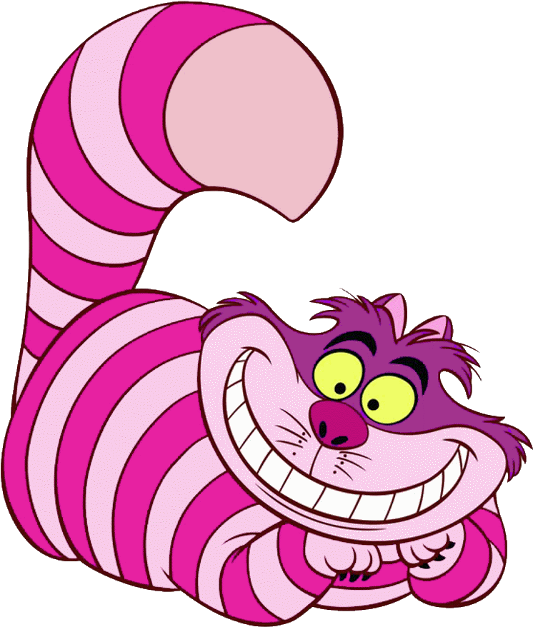 Cheshire Cat Grinning Illustration PNG Image