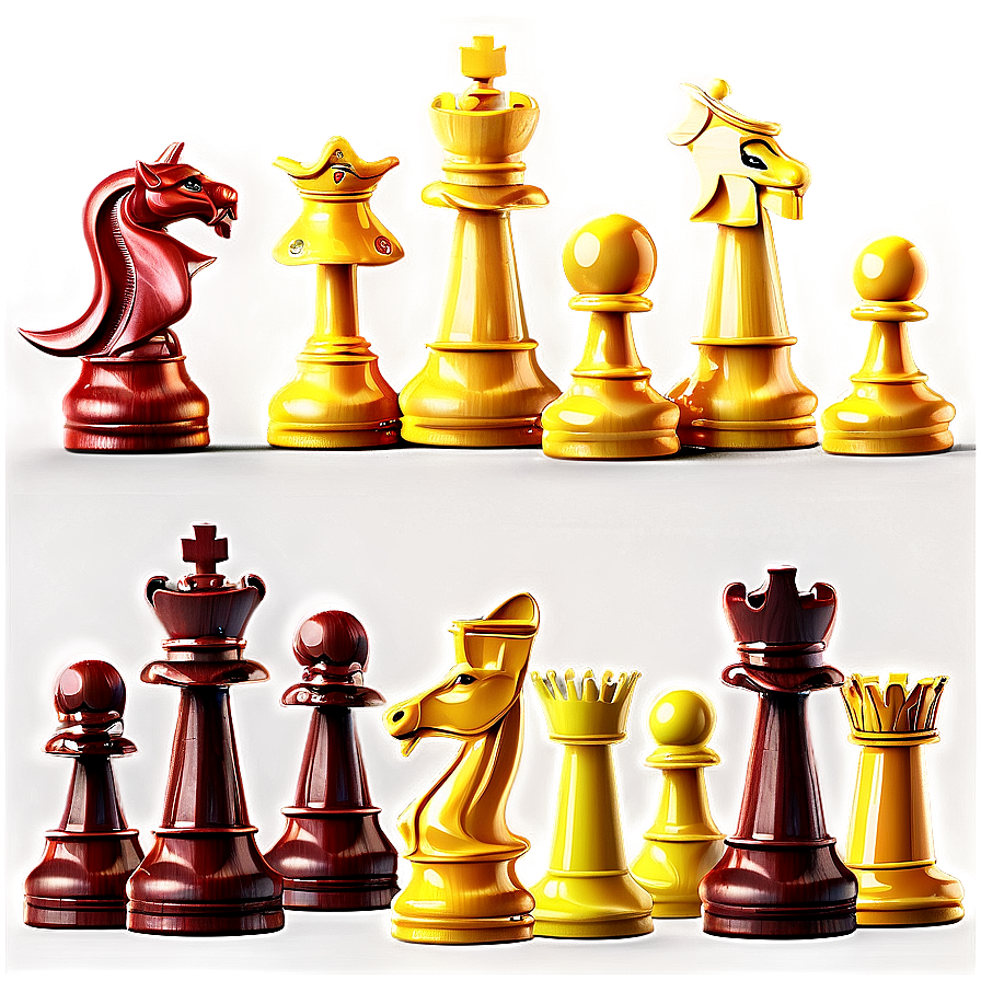 Chess Pieces With Board Layout Png Uvo PNG Image